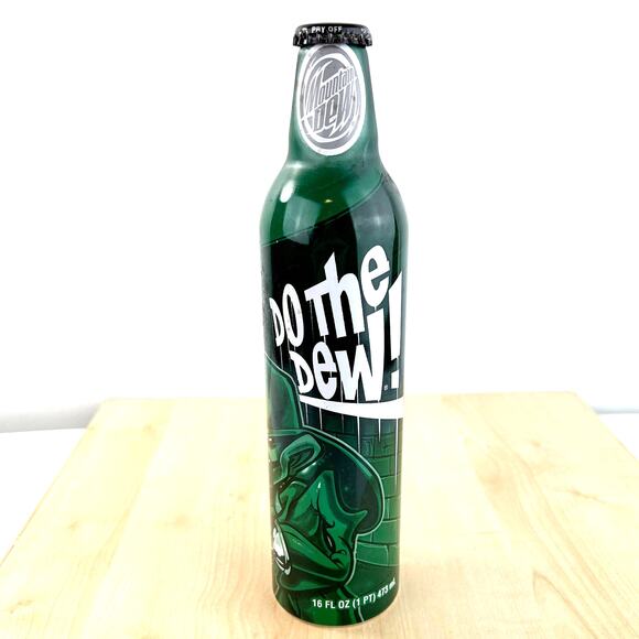 Mountain Dew Green Label Art Do The Dew! 16oz Full Bottle - Picture 1 of 6